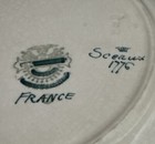 1900's Porcelain plate French FAIENCE SCEAUX 1776 Hand decorated - Scenic 10” — photo 5