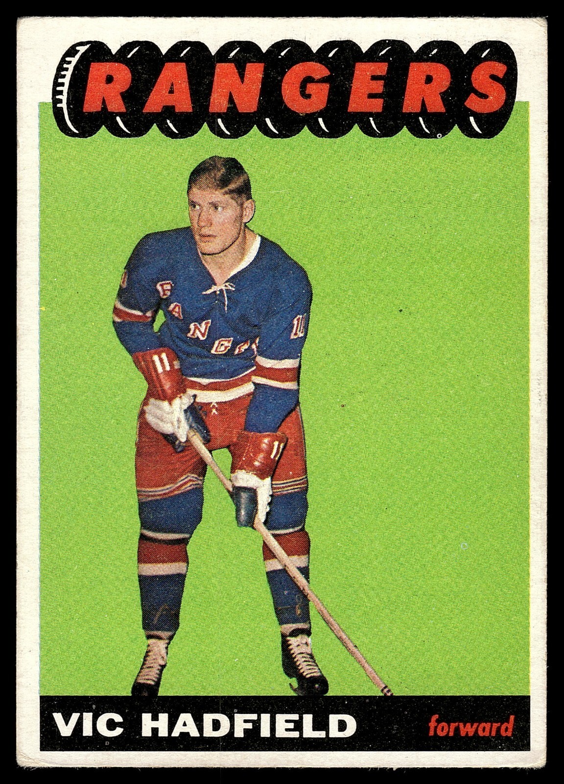 1965-66 Topps Set Break #27 Vic Hadfield New York Rangers EX