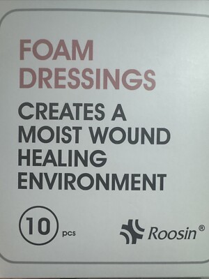 ROOSIN Foam Dressing, Non-Bordered Sterile creates MOIST WOUND HEALING. 10/box