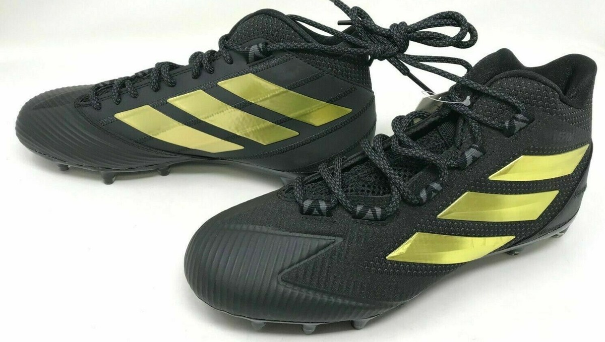 Adidas Freak Carbon Mid Cleats Size 11.5 Black, Gold White Brand New Adidas Freak Carbon Mid Louisville Player Exclusive Football  main image 2
