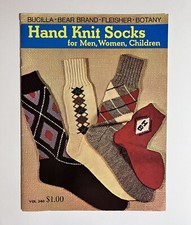 Hand Knit Socks for Men Women Children Knitting Pattern Booklet