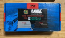 PYLE PLMRMP3A Pyle Marine 4CH MP3 IPod Boat Power Amplifier Silver
