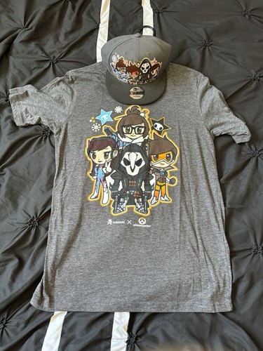 Toki Doki X Overwatch San Diego Comic Con SnapBack Hat And Unisex Tee Medium