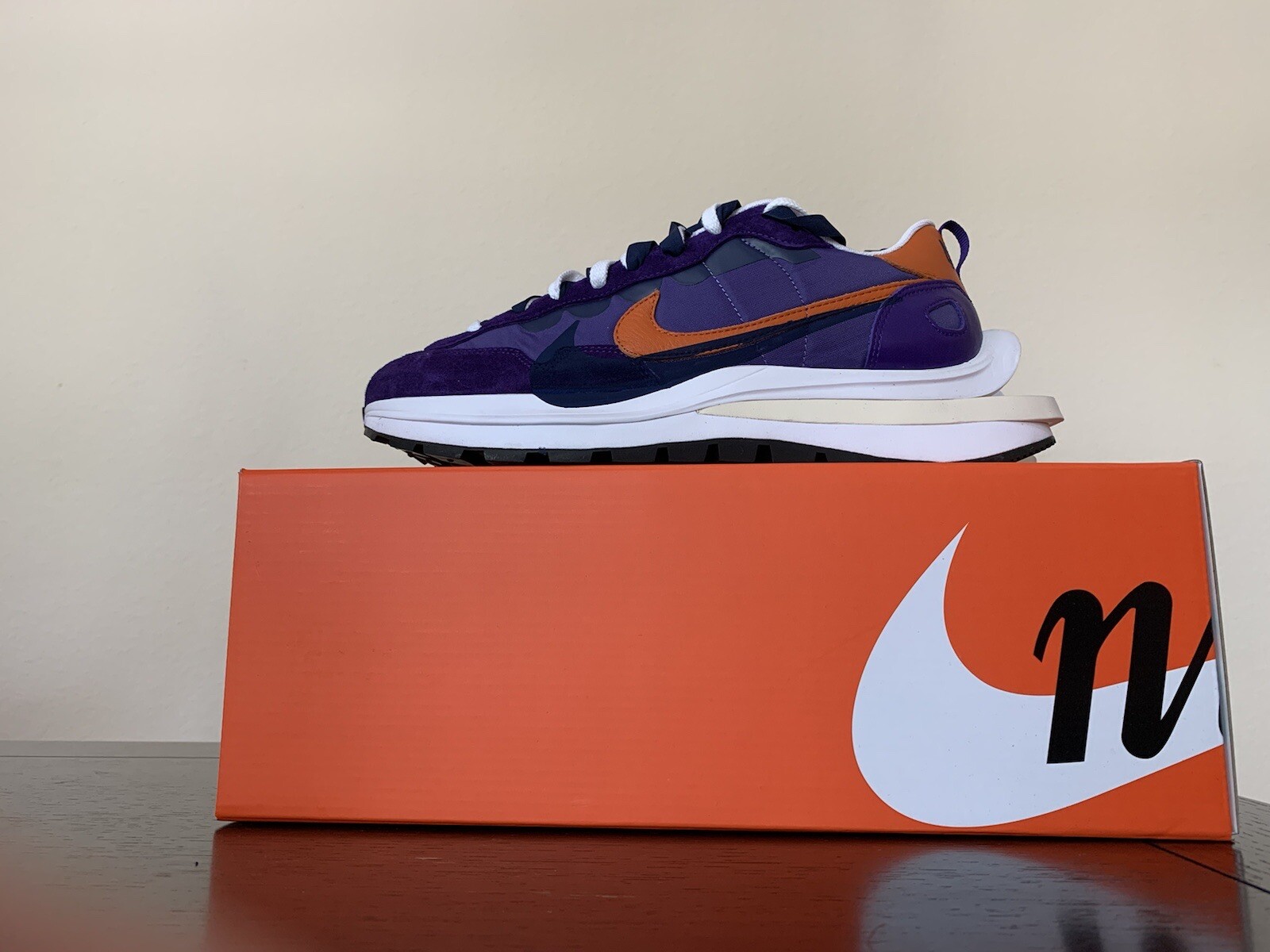 SACAI X NIKE Taglia 10 5 Nike VaporWaffle x Sacai Dark Iris DS Nuove *PRONTE PER LA SPEDIZIONE*