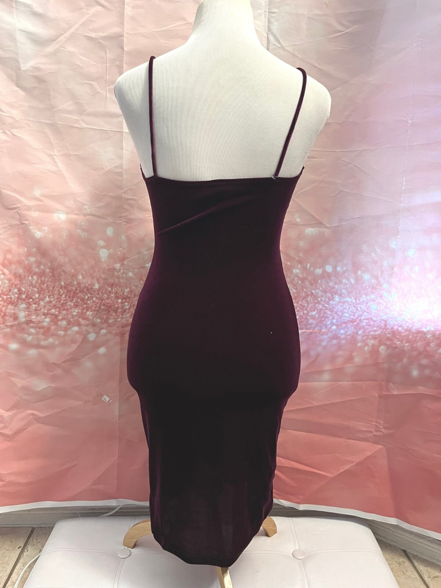 windsor purple velvet dress Alondra Ruched Velvet Front Slit Mermaid Dress