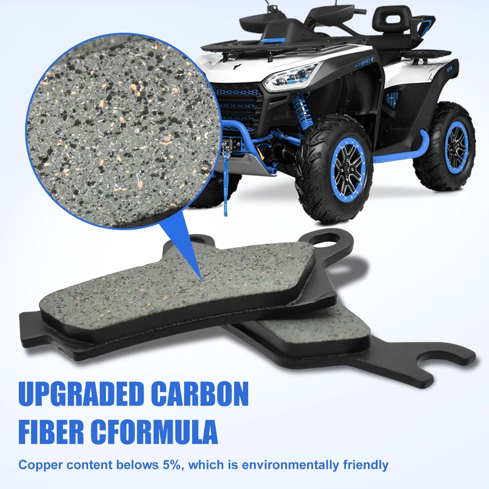 8 pares de pastillas de freno aptas para Polaris RZR 1000 XP, Ranger Crew 700 y 900, RZR-4 XP 1000 Foto 3 de 4