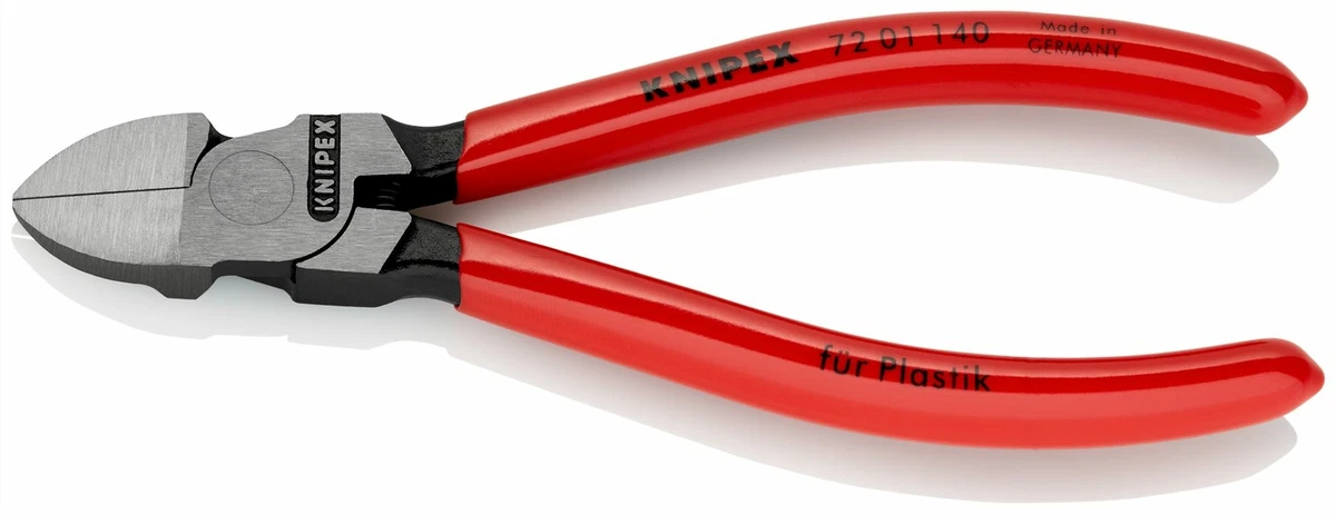 Knipex Cutting Pliers 140mm Flush Diagonal Side Cutters for Plastics 72 01 140