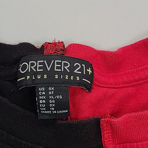 Forever 21 Shirt Mens Plus Size 0X Black Red Streetwear Casual Comfort Mens - Picture 6 of 6