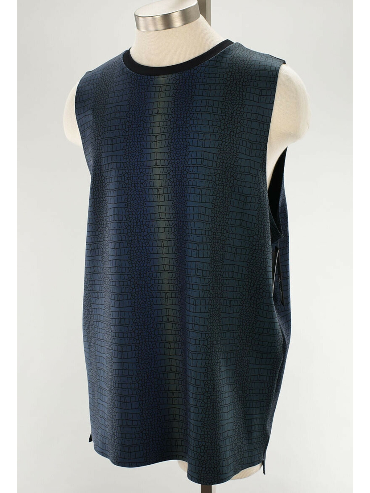 ULTRACOR Мужская бирюзовая рубашка с круглым вырезом и принтом L