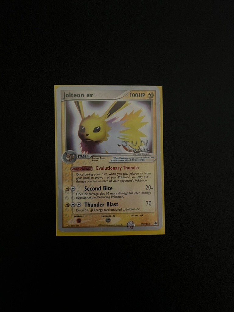 Jolteon ex サンダースex WCS2007入賞者サイン入り 英語 海外 Jolteon EX - Pokémon World Championships 2007 - Jun Hasebe