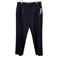 New ELIE TAHARI Sandra Navy Straight Leg Pants Size 6 NWT