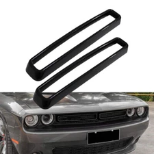 Black Front Grill Mesh Grille Inserts Trim Cover for Dodge Challenger 2015-up
