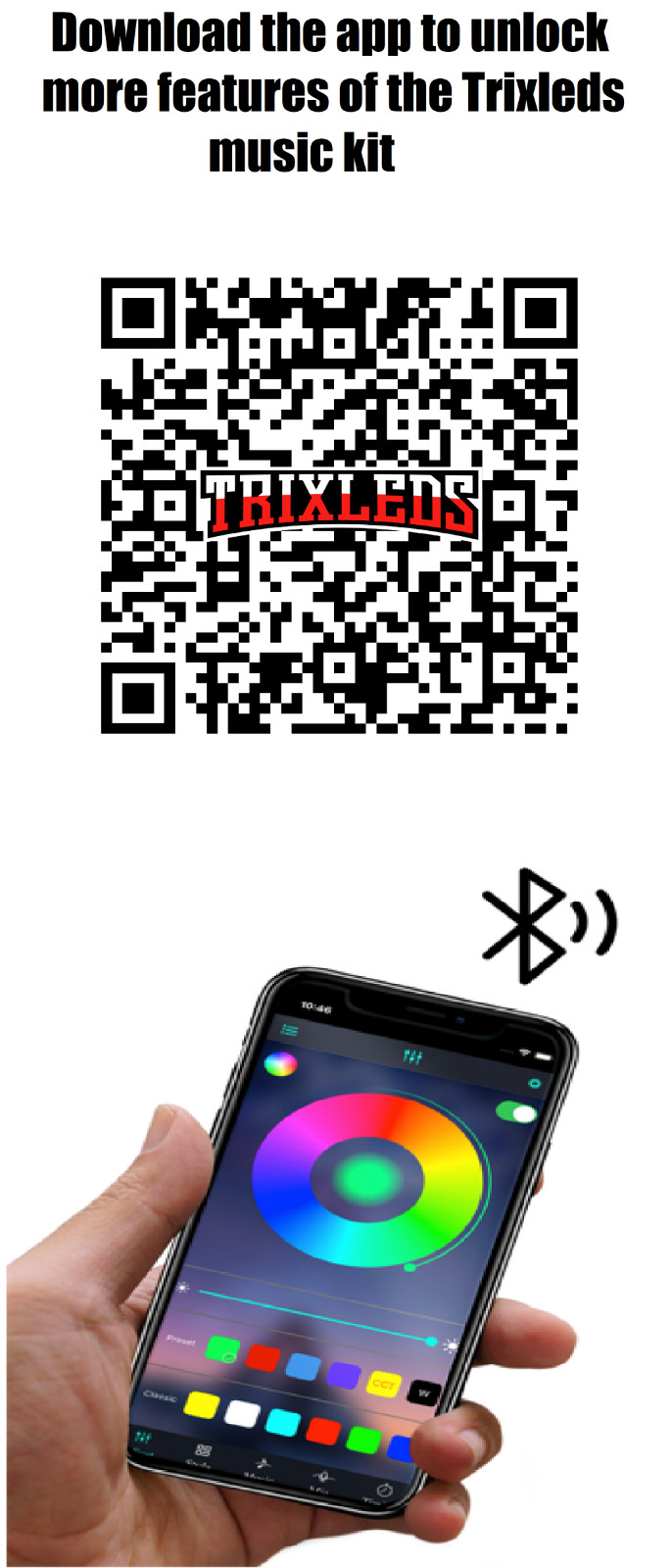 Trixleds 40Key Music IR Remote for 4Pin RGB LED Strips upgrade or replace