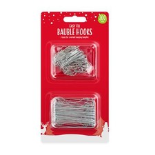 Christmas Tree Hooks 200 Multi-Purpose Ornament Bauble hooks - Silver