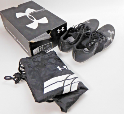 Under Armour UA Kick Sprint 4 Track Spikes Black/Gray Men\'s 13  / Women\'s 14.5 UA Unisex Kick Sprint 4 – Midway Sports main image 3