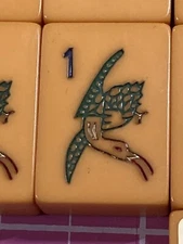 Coronet Smoking Dragons Bakelite Majong MAH JONGG  tile set ready for play