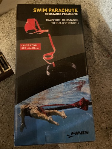 Schwimmfallschirm Widerstandstraining Ausrüstung verstellbarer Nylongürtel rot 8" FINIS