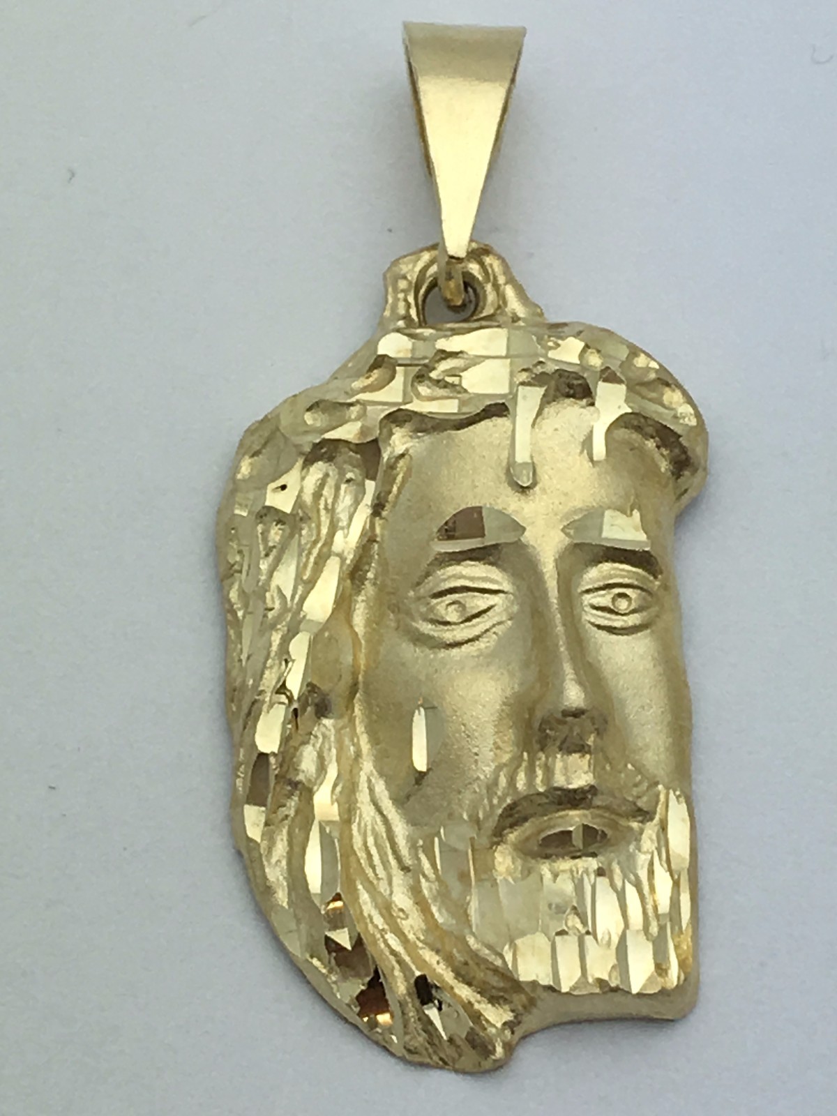10k Yellow Gold Jesus Christ Face Pendant Small Medium Large eBay