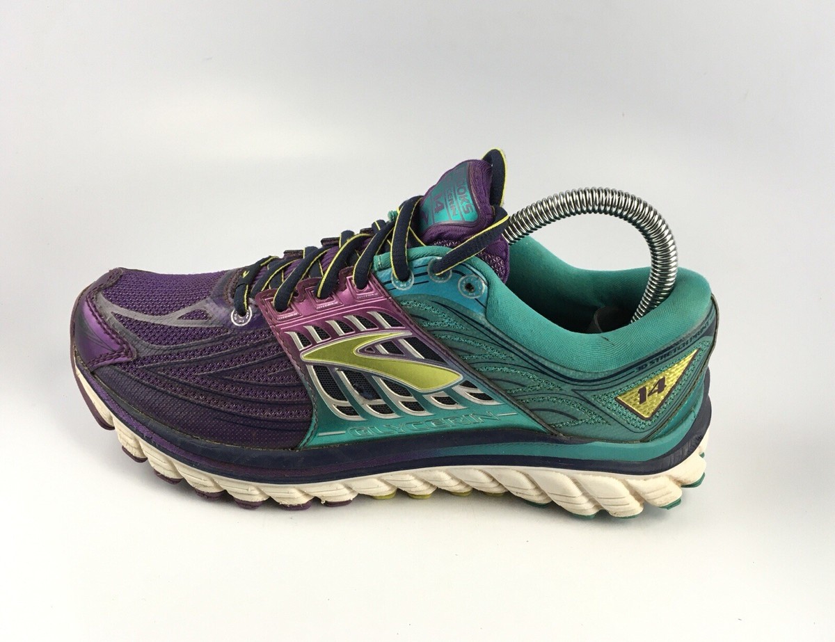 Brooks Glycerin 14 Women’s Running Shoes Sz B Purple Teal Blue  1202171B540