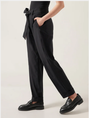 [BEENTRILL]★VELOA STRAIGHT FIT TRAINING PANTS ATHLETA Cardiff Pant 18 BLACK NWT #882681 Lightweight Travel