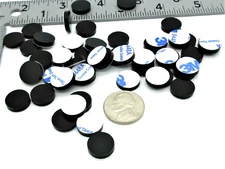 Lot of 24 pcs  13mm Dia  X 3mm Tall Rubber Feet Bumpers  3M Adhesive Backing
