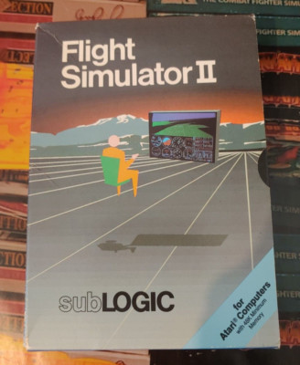 Flight Simulator II (1986) for Atari XL/XE 600 800 (1982) (CIB) Diskette 8-bit