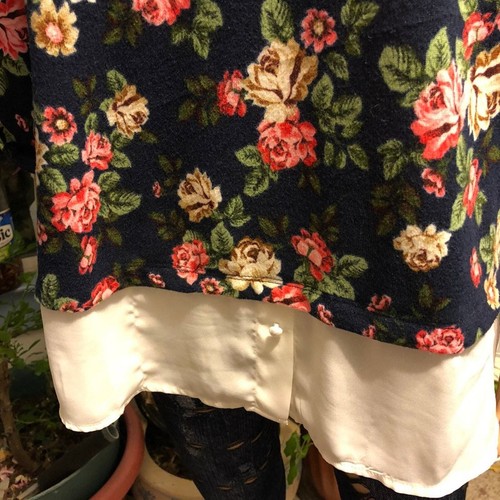 Faith and joy women floral by Monteau Velour long sleeves shirt/blouse size XL - Imagen 3 de 10