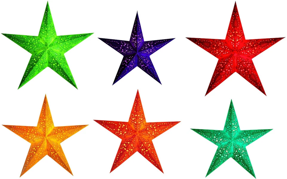 Papel Estrella Advent Luces Navidad Mono Colorida Ventana Decoración Habitación - Imagen 1 de 1