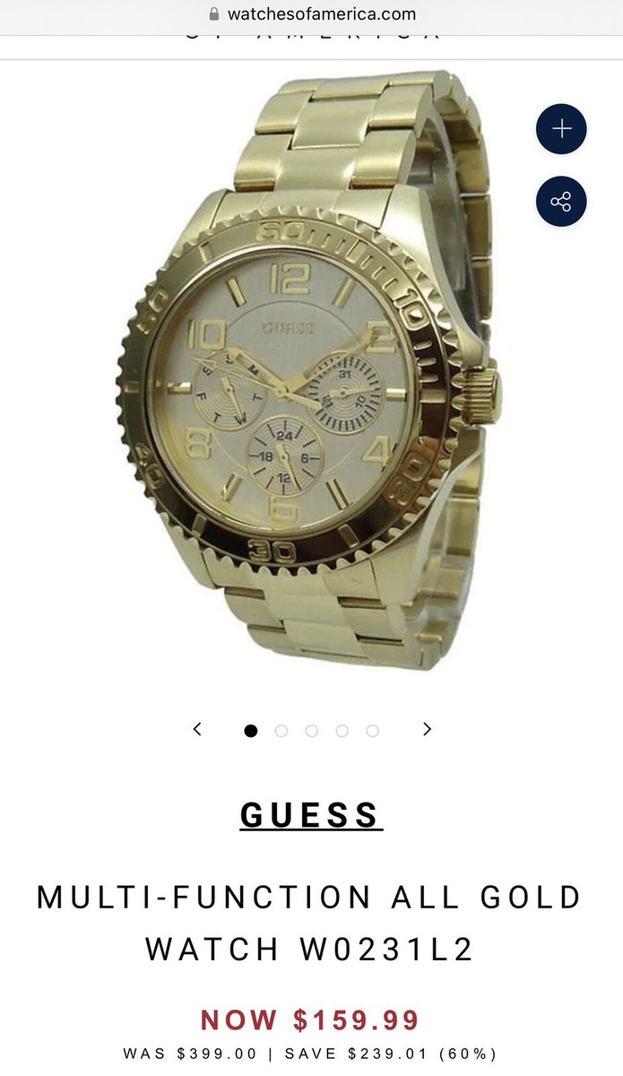 GUESS U15061G2 42MM Chronograph Date Working Pre-owned
