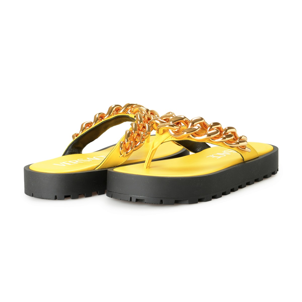 【関税＆送料込み】Versace 'Lycia' Sandals Croc-Effect Gianni Ribbon Sandals 140 mm | VERSACE US