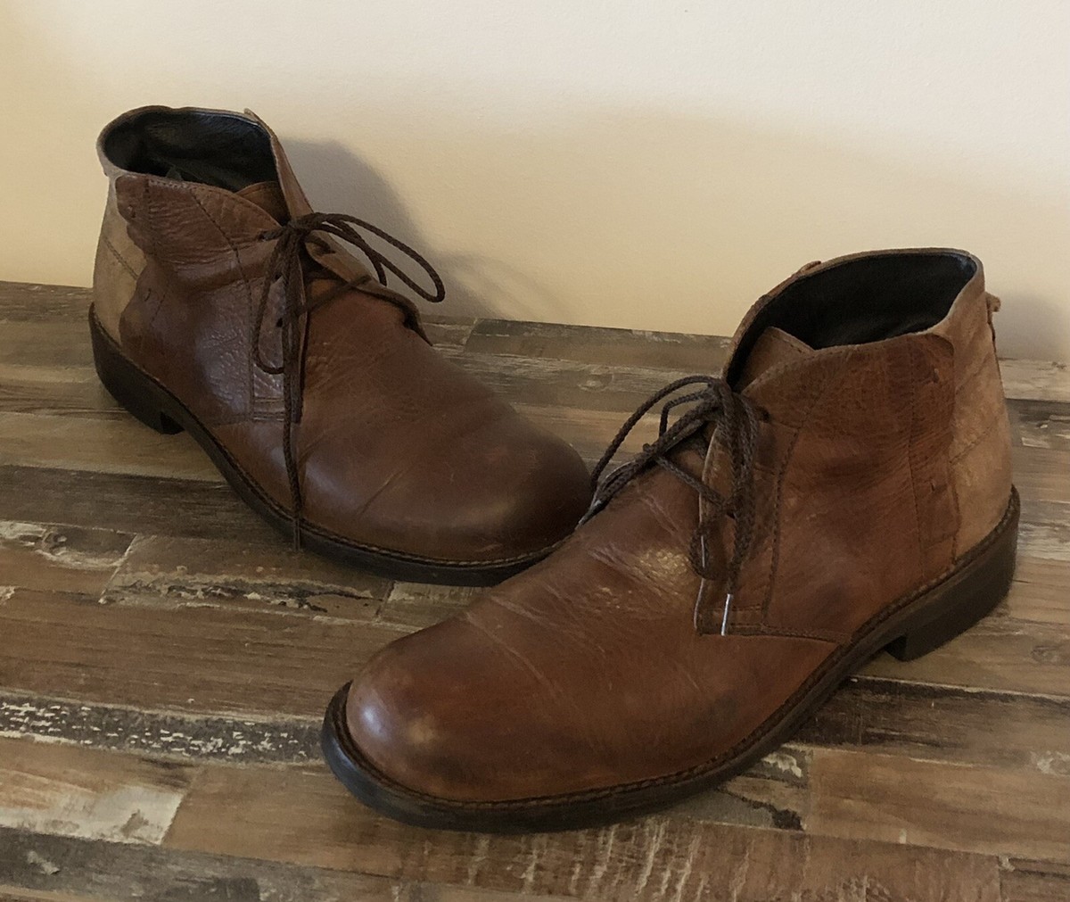 Vtg J&M Johnston Murphy Nordeman Mens Chukka 9.5 Italy  display picture 2
