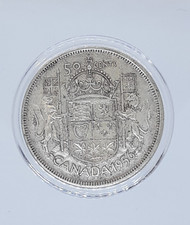 1956 Canada 50 Cents Silver Coin Date Elizabeth II