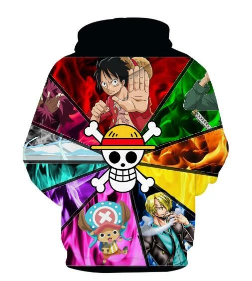 VETEMENTS Felpa con cappuccio One Piece Anime Manga