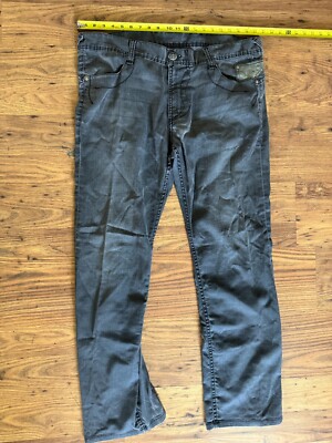 J STEGER Men's Faded Black/Grey Pants Sz40 Vintage(?) Country Bar / Biker style