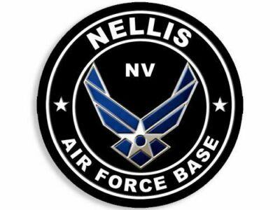 8cm 2xAufkleber Sticker Decal Laptop Farbe Nellis Air Force Base Nevada F2279