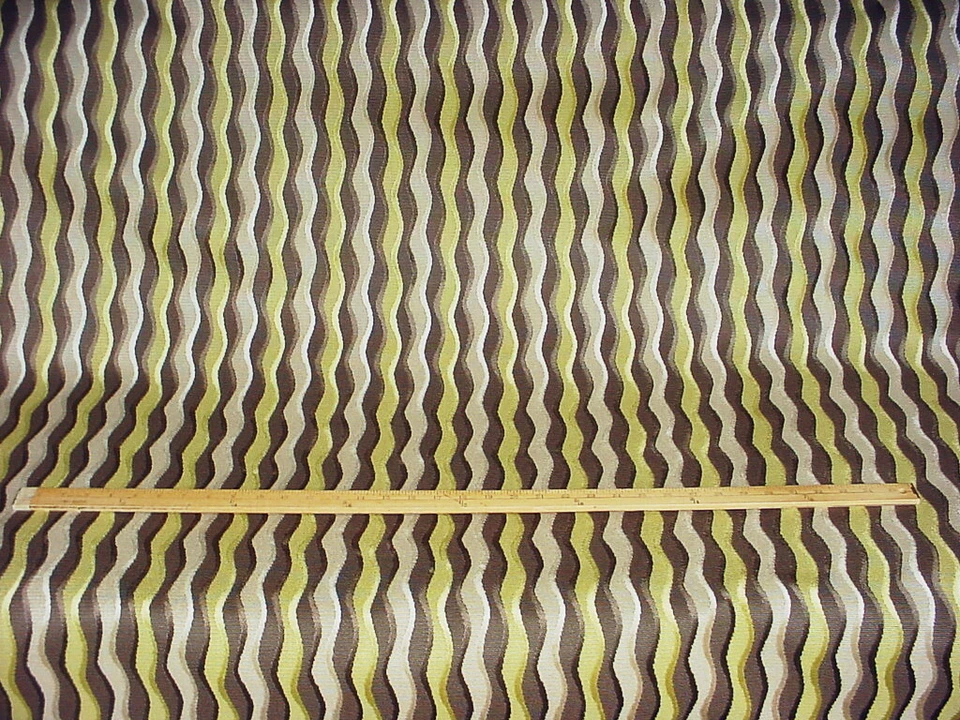 Tela de tapicería de terciopelo a rayas 2-1/2 años Kravet Couture 29367 Trailway Kiwi Foto 4 de 4