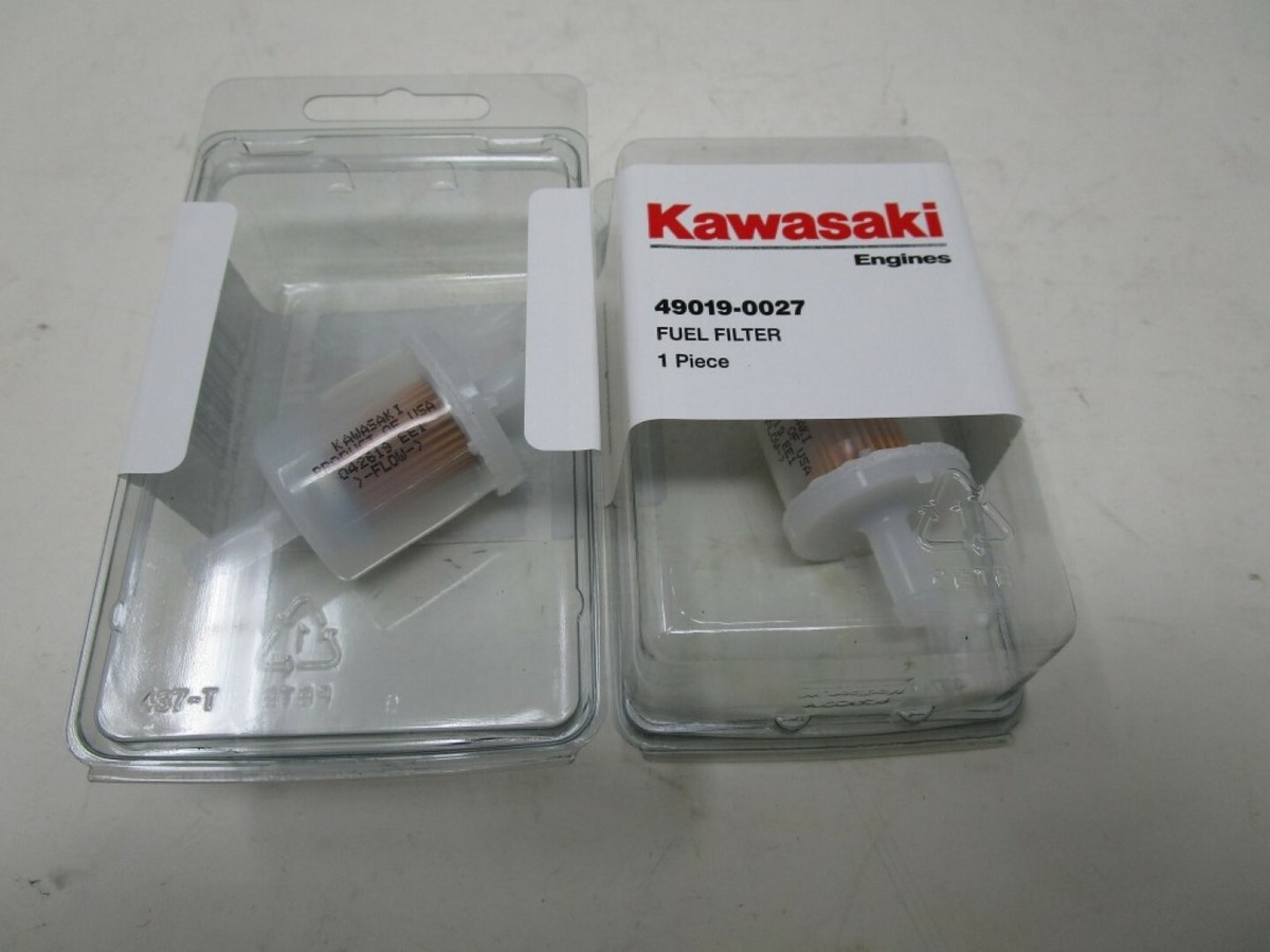 2 Genuine Kawasaki 49019-0027 Fuel Filter 1/4