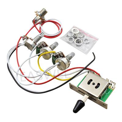 Switch 5-Wege 500k mit Topfknöpfen Kabelbaum Pickup für Stratocaster Gitarre