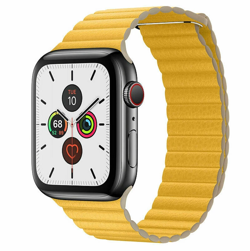 Correa iWatch magnética de cuero genuino para Apple Watch Series 9 8 7 6 5 4 SE Foto 4 de 4