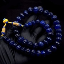 628.00 Cts Fabulous Blue Sapphire Carved Beaded Jewelery Necklace VK 48 E647