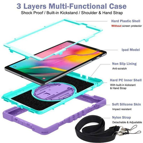 Robuste Stand Hard Case Hülle für Samsung Tab A7 A8 A9 S6 S7 S8 S9 FE Plus S10 - Bild 42 von 73