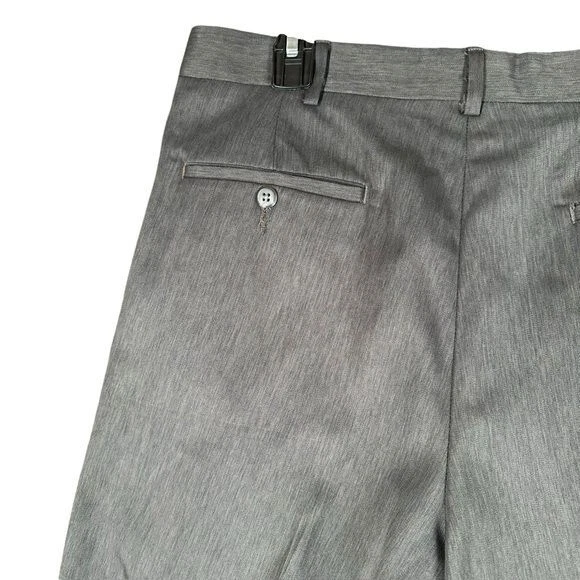Farah Men’s 32x30 Gray Dress Pants Office Career Classic Zip Pleated Vintage VTG - Image 3 of 4