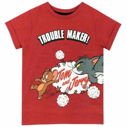 Tom and Jerry T-shirt tendance à manches courtes pour homme, BLANC, Petit