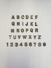Metal Letters and Numbers 3/8 inch Straight Font price per letter 