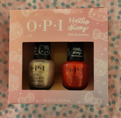 OPI Hello Kitty 50th Anniversary Nail Lacquer Duo Gift Set LIMITED Edition