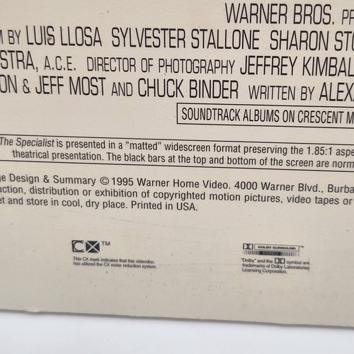 The Specialist Widescreen Edition Laserdisc 13574 1994 Sylvester Stallone EXUC! - Picture 9 of 10