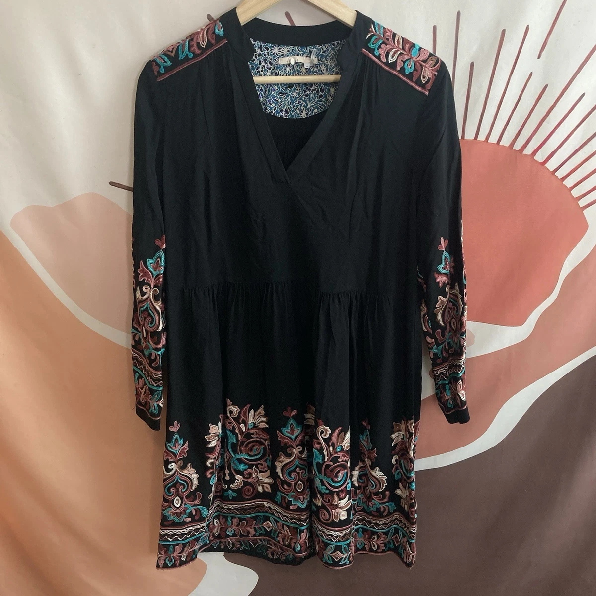 green emerald velvet dress Sienna Navy Floral Embroidered Maxi Dress – Frock and Frill main image 1