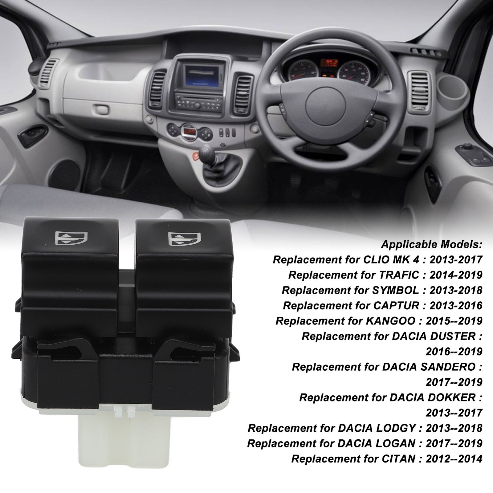 Power Window Switch 254118044R Sensitive Response Comfortable Touch For MK