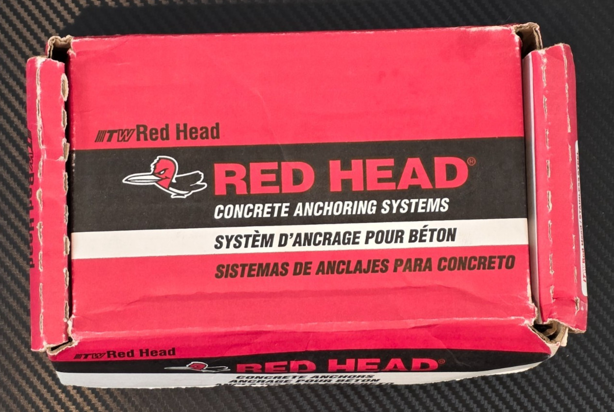 25 Pack Red Head SWW-1236 Trubolt Wedge Anchor, 1/2" Dia. x 3-3/4" Length, 316 S