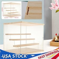 Clear Acrylic Display Case Countertop Box Organizer Stand Dustproof Showcase USA